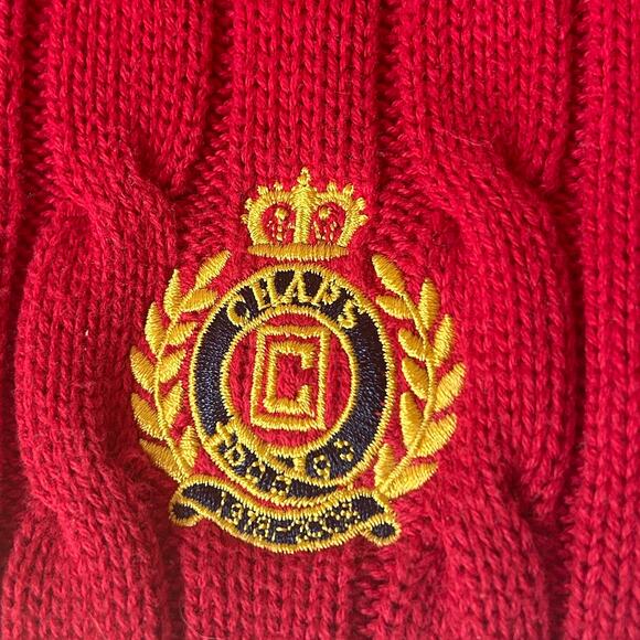 Vintage Chaps Ralph Lauren cable knit crewneck sweater 90s Y2K academia preppy M - Picture 12 of 13